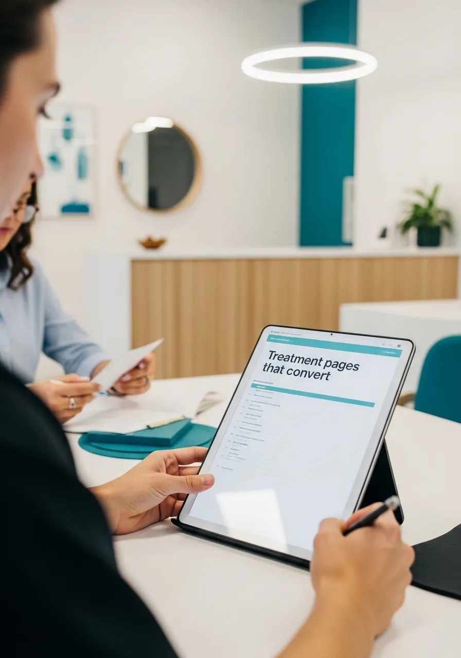 Treatment pages that actually convert — supporting detail